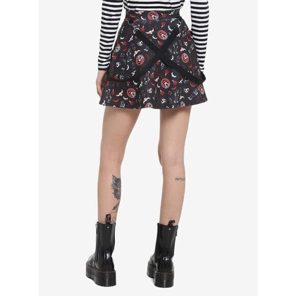 Emily The Strange Goth Emo O-Ring Suspender Skirt XS - Picture 2 of 2